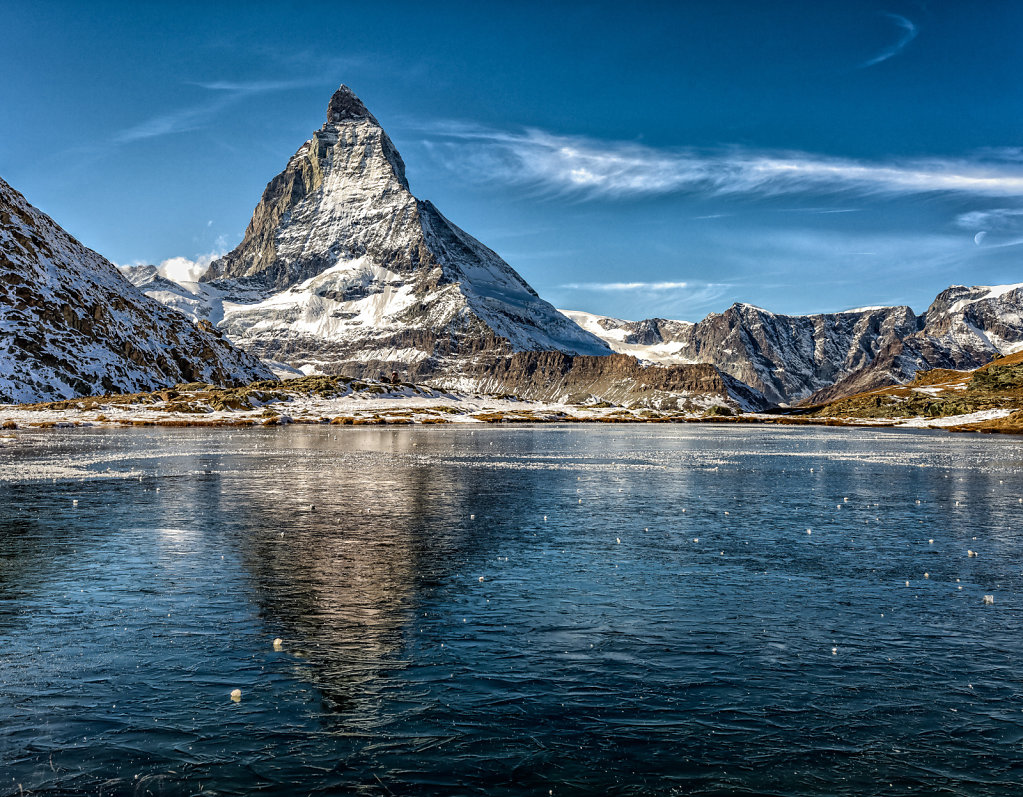Matterhorn vom Riffelsee aus